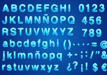 Water Font Vector Free - Free vector #362605