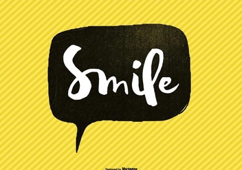 Hand Lettered Smile Speech Bubble Vector - Free vector #362615