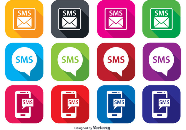 SMS Icon Set - vector #362685 gratis
