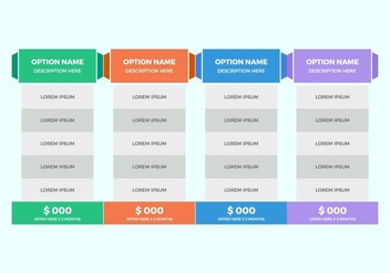 Free Pricing Table Vector - Free vector #362735