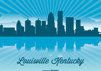 Louisville Kentucky Skyline Illustration - бесплатный vector #362785