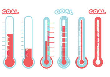 Goal Thermometer Vector - vector gratuit #363575 