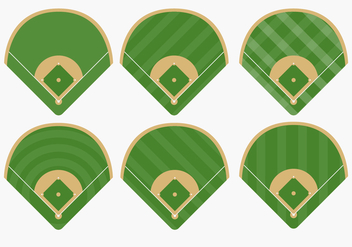 Types of Baseball Diamond Vectors - Free vector #363905