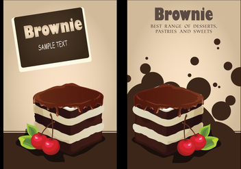 Brownie Invitation Background vector - vector gratuit #363915 