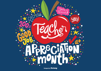 May Teacher Appreciation Month Vector - Kostenloses vector #363975