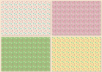 Retro Polka Dot Pattern Set - бесплатный vector #364025