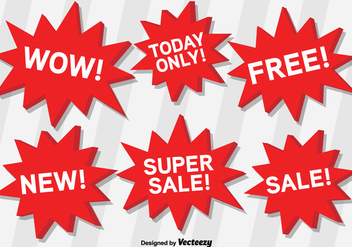 Vector Promotional Red Tags - vector #364105 gratis