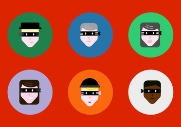 Free Robber Faces Vectors - Free vector #364175