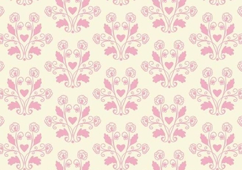 Free Vector Pink Toile Floral Background - бесплатный vector #364905