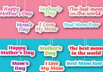Mothers Day Labels - vector #365915 gratis
