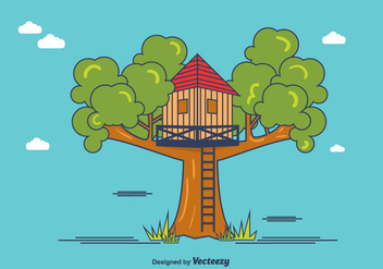 Treehouse Vector - Free vector #366075