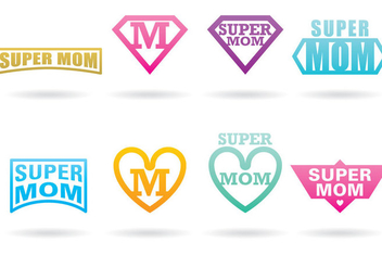 Super Mom Logos - Free vector #366805