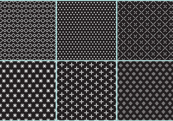 Black And White Pattern Vectors - Free vector #367125