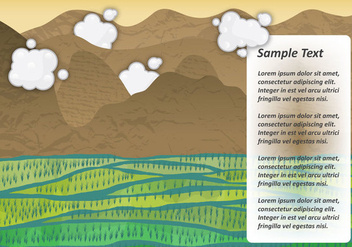 Rice Field Vector Landscape - vector gratuit #367155 