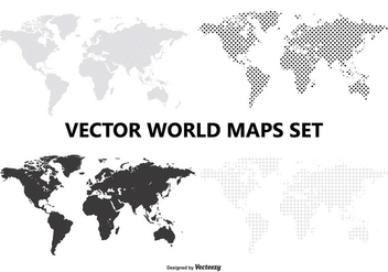 Vector World Map Set - Free vector #367965