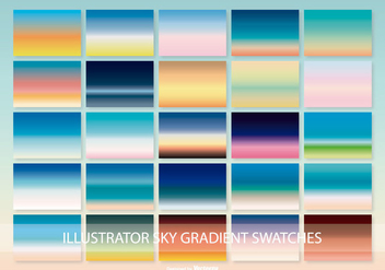 Beautiful Illustrator Sky Gradient Swatches - Free vector #368095