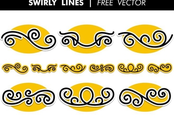 Swirly Lines Free Vector - vector #368385 gratis
