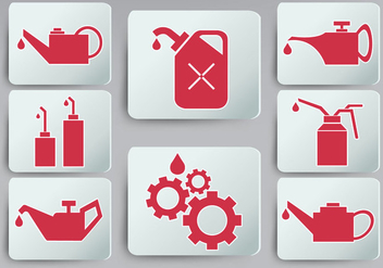 Oil Can Icon set - Free vector #368595