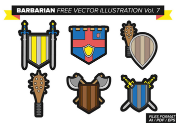 Barbarian Free Vector Pack Vol. 7 - vector gratuit #369735 