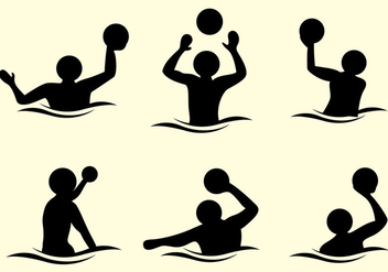 Water Polo Silhouette Vector - Free vector #370035