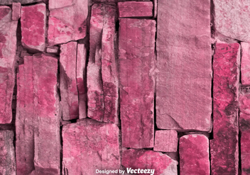 Vector Realistic Red/Pink Stonewall Texture - vector #370785 gratis
