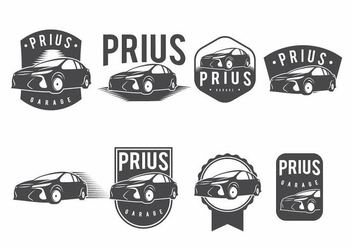 Prius Badge Set - vector #371165 gratis