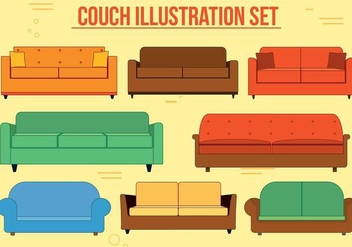 Free Couch Vector Set - vector gratuit #371585 