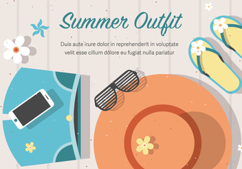 Free Vector Summer Outfit Background - бесплатный vector #372635