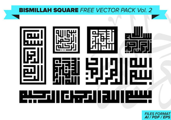 Bismillah Square Free Vector Pack Vol. 2 - Kostenloses vector #373245