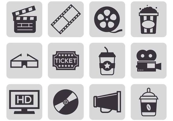 Free Cinema Icons Vector - Kostenloses vector #373255