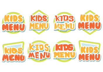 Free Kids Menu Labels - vector gratuit #375155 
