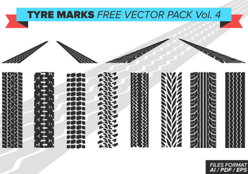Tire Marks Free Vector Pack Vol. 4 - Kostenloses vector #375615