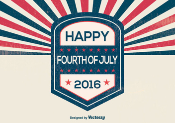 Retro Style Independence Day Illustration - vector #375985 gratis