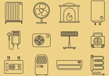 Home Heating Icons - vector #377255 gratis