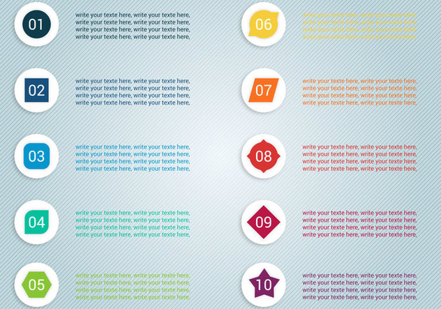 Free Number Bullet Points Vector - Kostenloses vector #377495