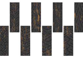 Dirty Tire Marks - vector gratuit #378035 