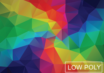 Rainbow Geometric Low Poly Style Illustration Vector - Free vector #378085