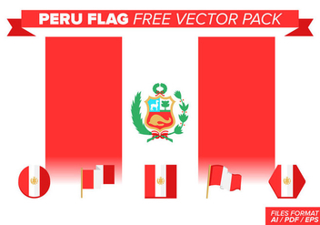 Peru Flag Free Vector Pack - vector #378455 gratis