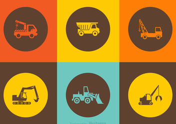 Free Vector Construction Truck Icons - Free vector #378485