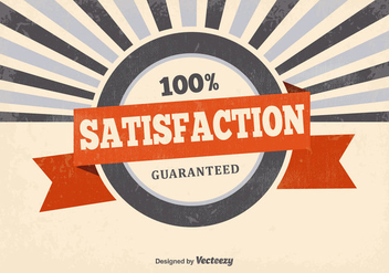 Retro Satisfaction Guaranteed Background - бесплатный vector #378515