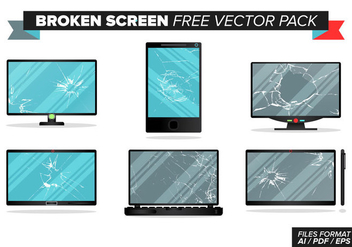 Broken Screen Free Vector Pack - vector gratuit #378665 