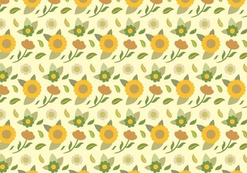 Yellow Floral Pattern - бесплатный vector #378885