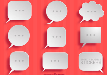 Vector Collection Of Simple Paper Speech Bubbles - Free vector #379685