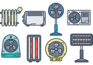 Free heater icons vector - Free vector #379775