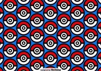 Vector Seamless Pattern With Pokemon Ball Icons - vector #380585 gratis