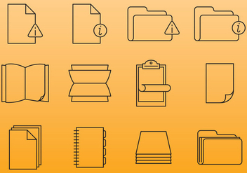 Paper Document Icons - Kostenloses vector #380875