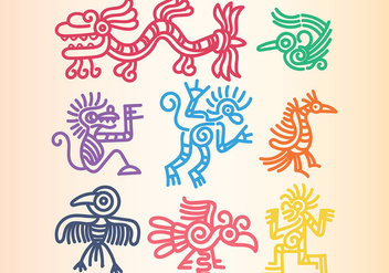 Quetzalcoatl Icons Vector - vector gratuit #381425 