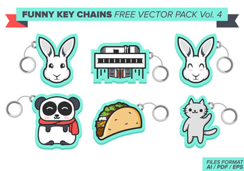 Funny Key Chains Free Vector Pack Vol. 4 - бесплатный vector #382095