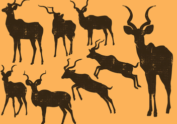 Kudu silhouette - Free vector #382165