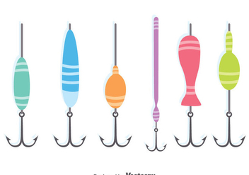 Colorful Fishing Lure Vector Set - Free vector #382595